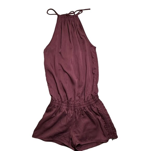 lululemon Pants - lululemon Women's Halter Romper Tencel Black Cherry Purple Size XS